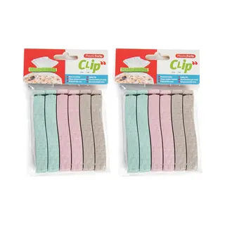 Plasticforte 12x Gekleurde Keuken Afsluitclips / Vershoudclips 11 Cm
