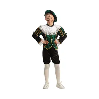 Faram Party Faram Pietenpak Roetveeg Piet - Groen/zwart - Pieten Verkleed Kostuum 4-delig - Kinderen 164