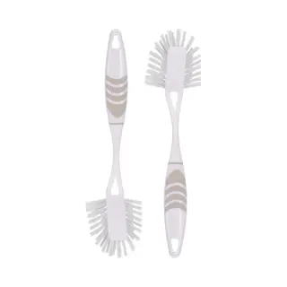Excellent Houseware Afwasborstel Met Ophang Lus - 2x Stuks - Grijs - 29 Cm
