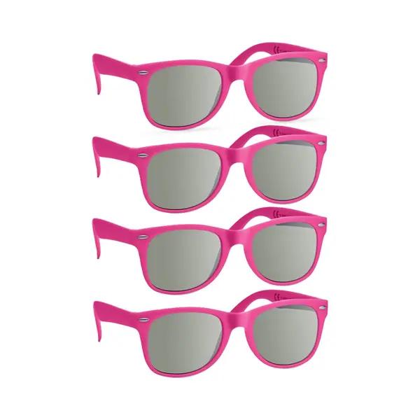 Makito Party Zonnebril - 10x - Fuchsia Roze - Hip Design - Volwassenen - Carnaval/ Verkleed thumbnail