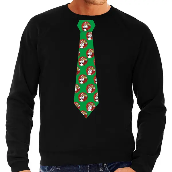 Bellatio Decorations Stropdas Kersttrui/kerst Sweater Kerstman Met Bier - Heren S thumbnail