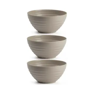 Plasticforte Kommetjes/schaaltjes - 6x - Dessert/ontbijt - Kunststof - D15 X 8 Cm - Taupe