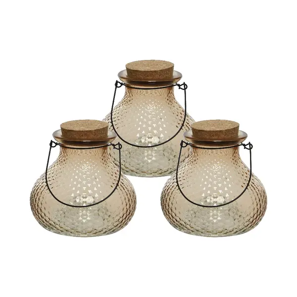 Decoris Wespenvanger/wespenval - Set 3x - Glas - Lichtbruin - D14 X H13 Cm thumbnail