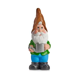 Ibergarden Tuinkabouter Beeldje Dwerg Met Bruine Muts - Keramiek - 50 Cm