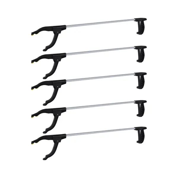 Fx Tools Afvalgrijper/grijptang - 10x - Grijs - 76 Cm - Aluminium/kunststof - Grip Kaak thumbnail