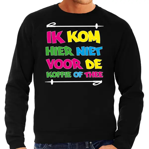 Bellatio Decorations Apres Ski Sweater Heren - Koffie Of Thee - Zwart - Apres Ski/winter Xl thumbnail