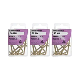 Deltafix Schroefduimen - 21x - Vermessingd Metaal - 50 Mm - Ijzerwaren Bevestigsmaterialen