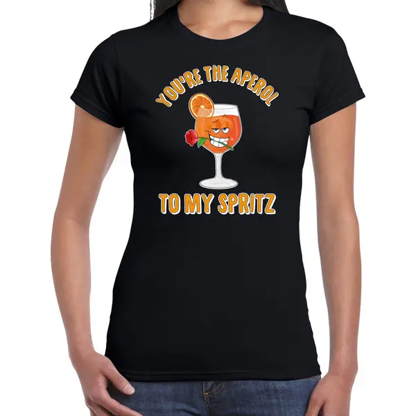 Bellatio Decorations Apres Ski T-shirt Dames - Aperol To My Spritz - Zwart - Apres Ski/wintersport Xl thumbnail