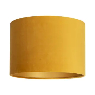 Uniqq Lampenschirm Velours Ocker Gelb Ø 35 Cm - 20 Cm Hoch, UL020