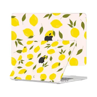Lunso Geschikt Voor MacBook Air 13 Inch (2022-2025) Cover Hoes - Case - Squeezy Lemons