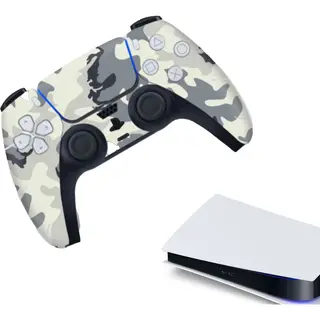 Gadgetpoint - Controller Stickers Voor PS5, PlayStation 5 - Performance Gaming Skin - Bescherming Accessoires - Camo - Wit