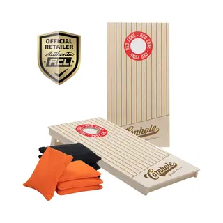 Wicked Wood Games – Cornhole Set “Vintage Design” – 120x60 Cm – Inclusief 2 Boards En 8 Zakjes – 100% Hout – Officiële Acl Licentie