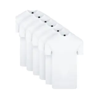 Suitable Obra T-Shirt Hoher Rundhalsausschnitt Weiß 6-Pack - Größe Xxl