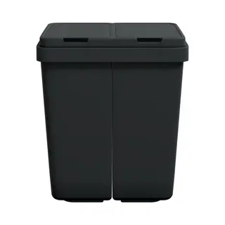 VidaXL Duo Mülleimer Anthrazit 2x25 L