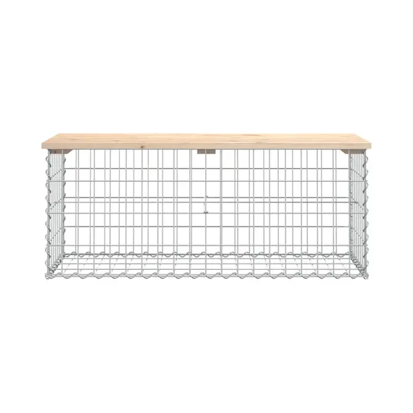 Vidaxl Gartenbank Aus Gabionen 103x44x42 Cm Massivholz Kiefer thumbnail