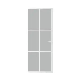 VidaXL Innentür 83x201, 5 Cm Weiß Mattglas Und Aluminium