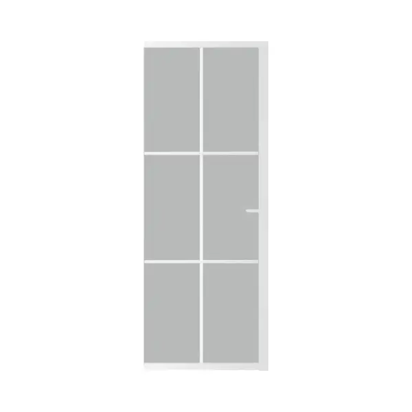 VidaXL Innentür 83x201, 5 Cm Weiß Mattglas Und Aluminium thumbnail