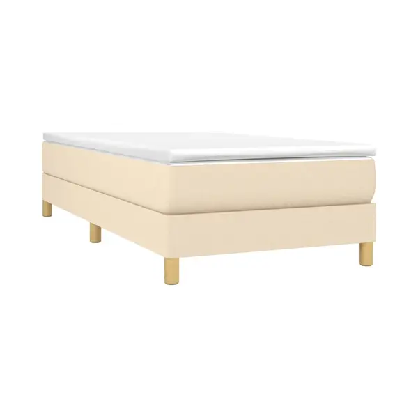 VidaXL Boxspringbett Mit Matratze Creme 90x200 Cm Stoff thumbnail