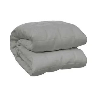 VidaXL Verzwaringsdeken 155x220 Cm 11 Kg Stof Grijs