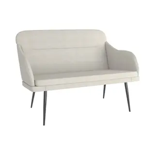 Sitzbank Creme 110x76x80 Cm Samt Vidaxl
