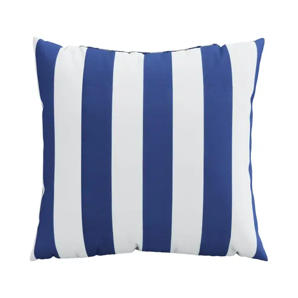 VidaXL Sierkussens 4 St Gestreept 60x60 Cm Stof Blauw En Wit thumbnail