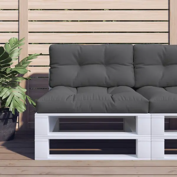 VidaXL Palettenkissen Anthrazit 70x40x12 Cm Stoff thumbnail