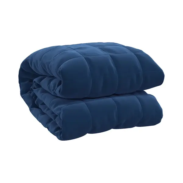 VidaXL Gewichtsdecke Therapiedecke Schwere Decke Schlafhilfe Entspannungsdecke Einschlafhilfe Schwerkraftdecke Blau 200x230cm 9kg Stoff thumbnail
