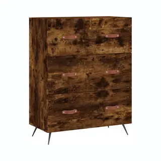 Kommode Räuchereiche 69, 5x34x90 Cm Holzwerkstoff Vidaxl