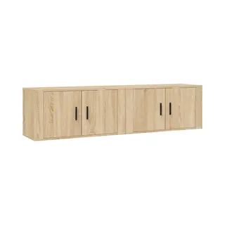 VidaXL Tv-Wandschränke 2 Stk. Sonoma-Eiche 80x34, 5x40 Cm