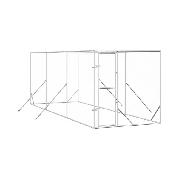Outdoor-hundezwinger Silbern 2x6x2 M Verzinkter Stahl Vidaxl thumbnail