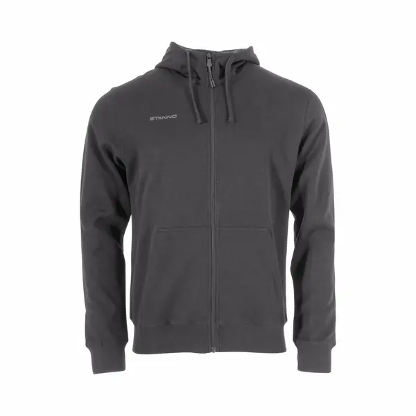 Stanno, Jungen, Pullover, Base Hooded Full Zip Sweat Top, Grau, (128) thumbnail