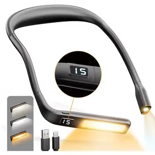 Bp® Nekleeslamp Met Timer - Oplaadbaar - 3 Lichtkleuren 9 Standen - Zwart