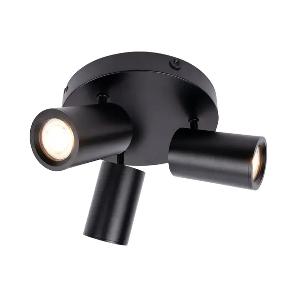 Ledvion - Smart Led Plafondspot - Zwart 3-lichts - Dimbaar - 4.9W - Rgb+Cct - GU10 - IP20 thumbnail