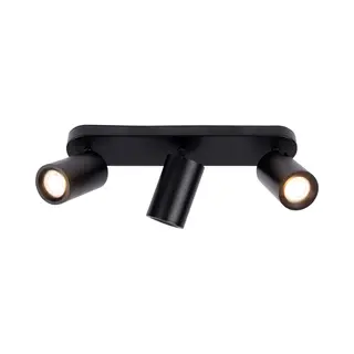 Ledvion - Led-Deckenstrahler Schwarz 3-Licht, Dimmbar, 3W, 3700K, Rechteck, Neigbar, GU10-Fassung & Lampe, IP20