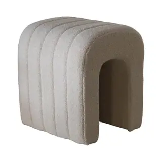 Giga Meubel Kruk Taupe Krullend Sera