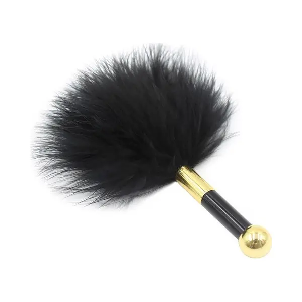 *** 2 Stuks Kietelaar Erotisch Pluimen Met Gouden Stok - Bondageplezier - Rollespel - Van Heble® *** thumbnail