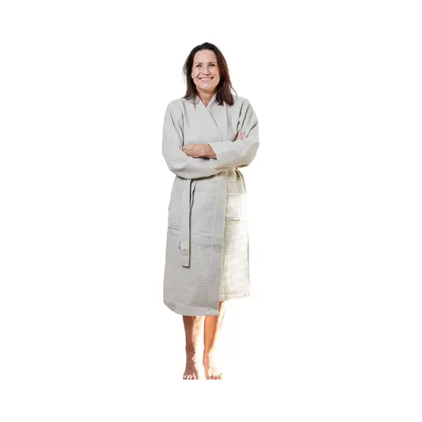 Badrock Spa Kimono Wafel Badjas Zand-3xl thumbnail