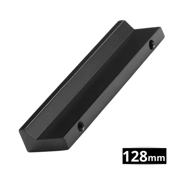 By Mjm Handgreep Zwart 128 Mm - Meubelgreep Zwart Aluminium - Handgreep - Keukengreep Zwart - Greep Zwart - Deurgreep - Handgreep Keukenkastjes - thumbnail