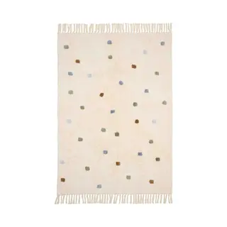 Little Dutch Teppich Kinderzimmer Kinderteppich Mit Punkten Blau - (120x170 Cm)