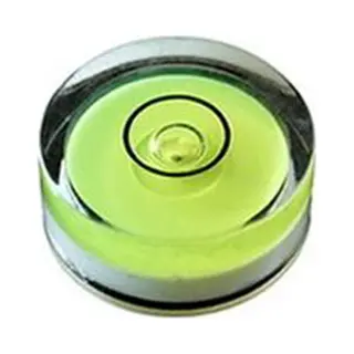 DW4Trading Mini Ronde Waterpas Van Acrylglas Geel Ø 15x8 Mm