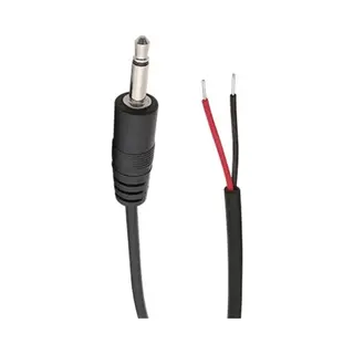 3, 5mm Jack (m) Mono - Open Eind Audiokabel | Zwart | 1 Meter