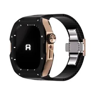 Reqior Case Met Rubberen Bandje Rubber – Geschikt Voor Apple Watch 7 45mm / Apple Watch 8 45mm / Apple Watch 9 45mm – Stevig, Comfortabel –