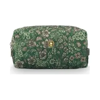 Pip Studio - Coco Make-up Tasje Dames - Toilettas - Daisy Dreams - Groen - 21.5x10x10.5cm