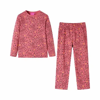 VidaXL Kinderpyjama Mit Langen Ärmeln Altrosa 92