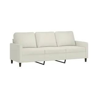 3-sitzer-sofa Creme 180 Cm Samt - Vidaxl