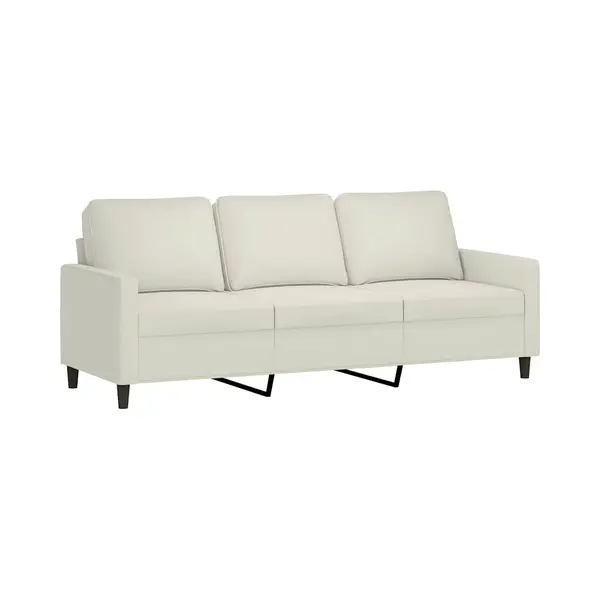 3-sitzer-sofa Creme 180 Cm Samt - Vidaxl thumbnail