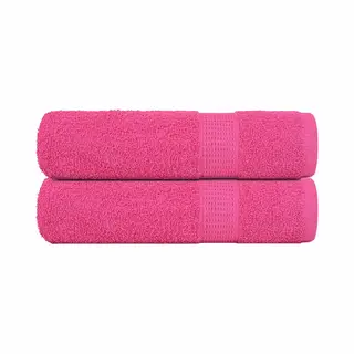VidaXL Douchehanddoeken, 2 Stuks, Roze, 70 X 140 Cm, 360 G/m², 100% Katoen