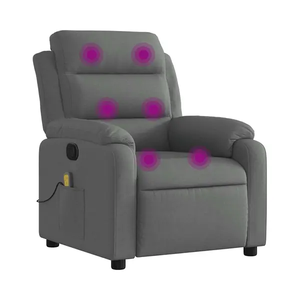 VidaXL Massagesessel, Sessel Verstellbare Rückenlehne Fußteil, Fernsehsessel Relaxsessel Mit Liegefunktion, Liegesessel Polstersessel Ruhesessel, thumbnail
