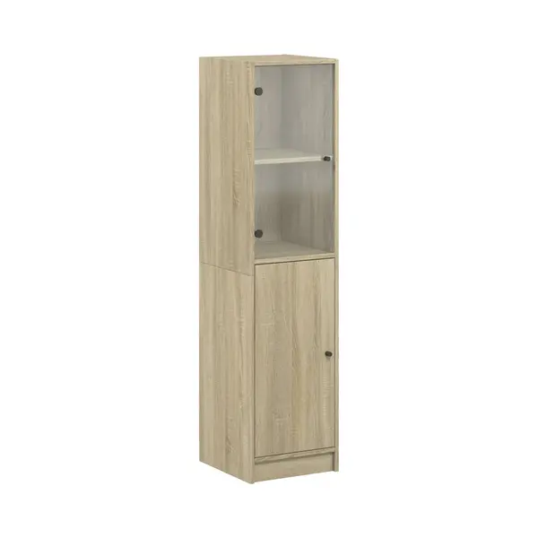 VidaXL Highboard Mit Glastür Sonoma-Eiche 35x37x142 Cm thumbnail