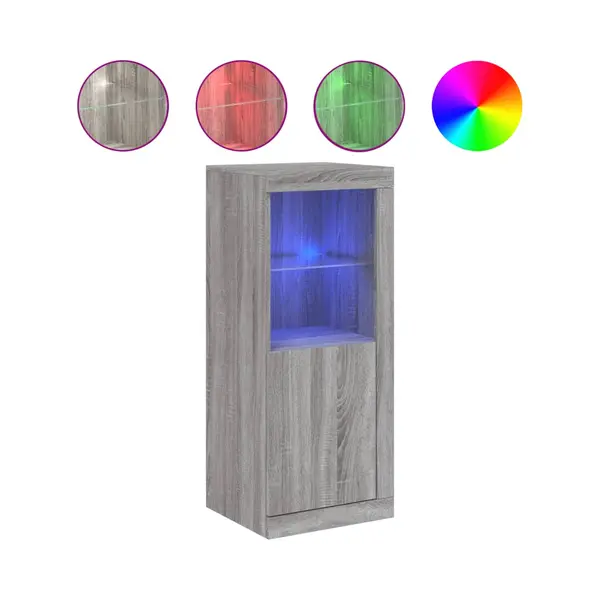 Sideboard Mit Led-leuchten Grau Sonoma 41x37x100 Cm Vidaxl thumbnail